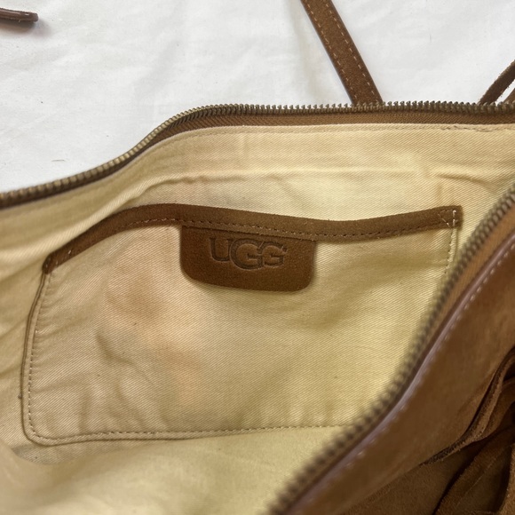 UGG Lea Fringe Crossbody Suede Purse with Dust Bag A070822 - Picture 6 of 8